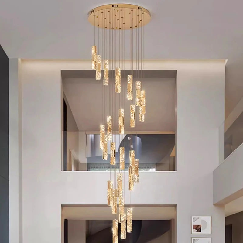 Lustre en cristal moderne pour salon – Cristarène