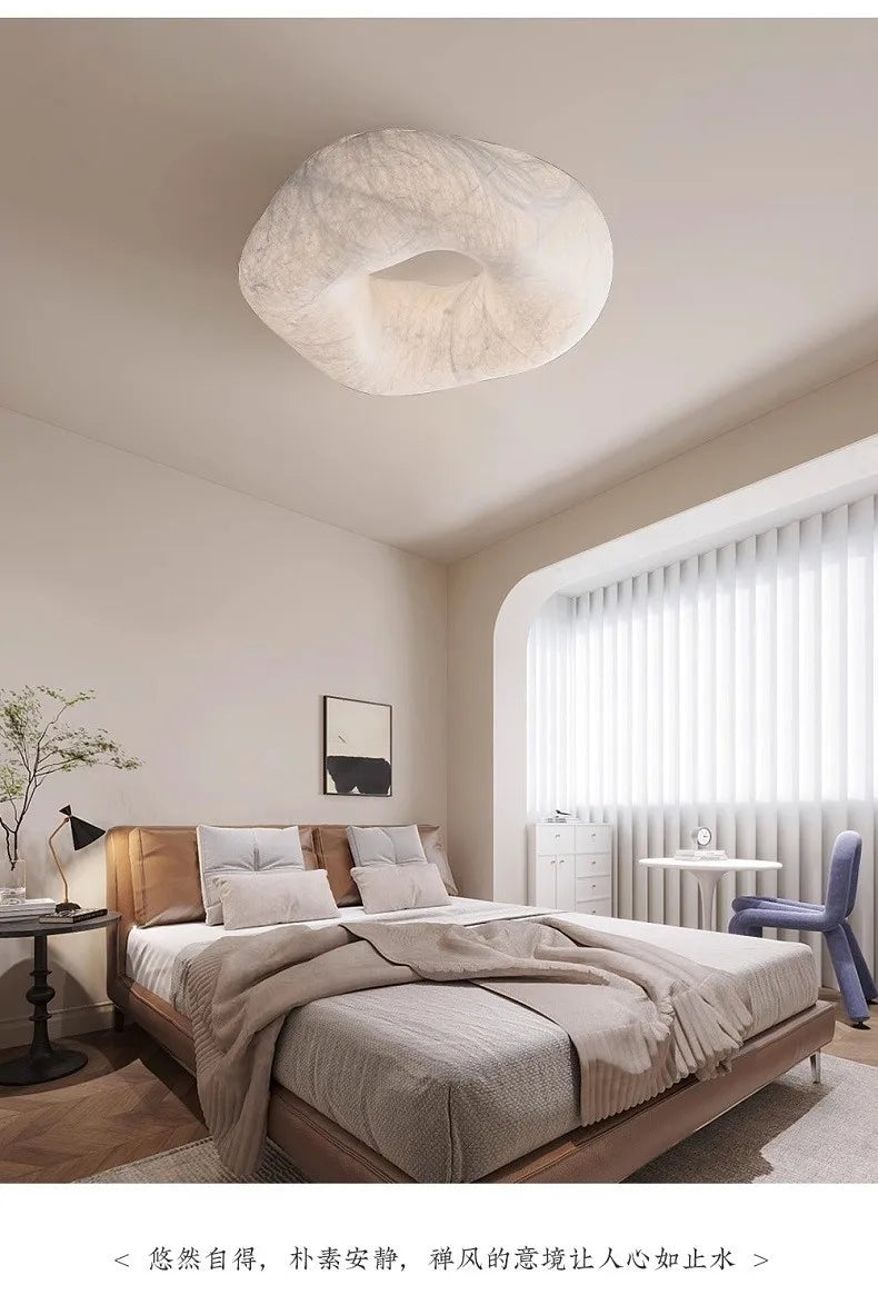 Plafonnier en soie fait main pour chambre et bureau – Zénitha