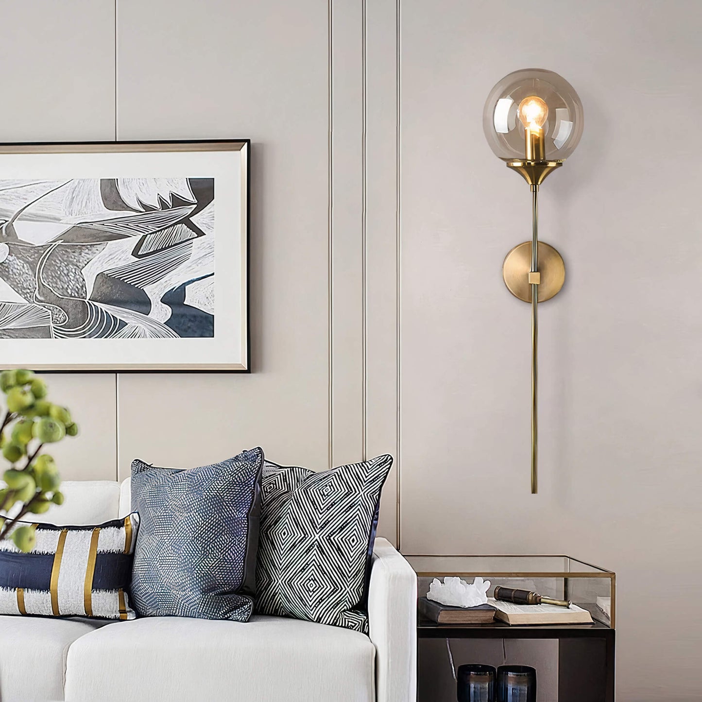 Applique Murale Ajustable Globe Verre Raffiné – Auréa