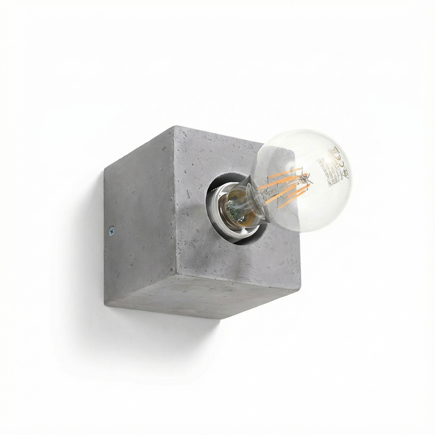 مصباح جداري خرساني رمادي بتصميم بسيط – موديل Arkanor