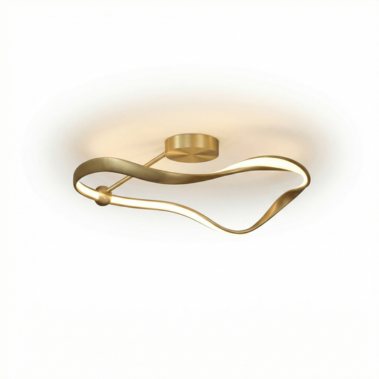 Lustre LED doré pour salons et chambres – Test - Lumière