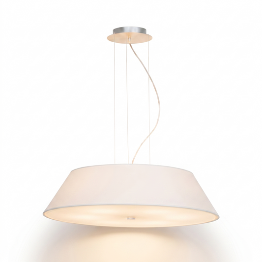 Lustre minimaliste blanc salon – modèle Arvandia - Lumière