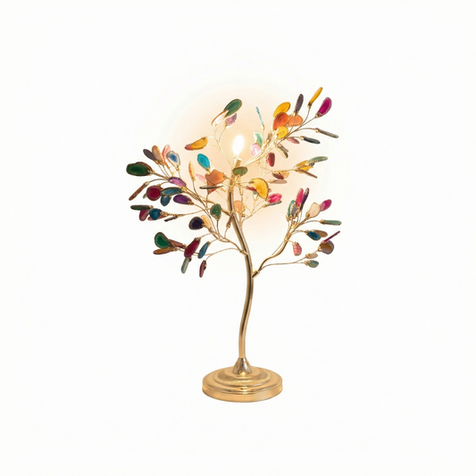 Lampe de Chevet Arbre Style Sculptural Feuilles Multicolores – Auror - Lumière