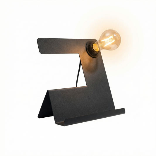 Lampe de bureau noire design en acier – Modèle Neralis - Lumière