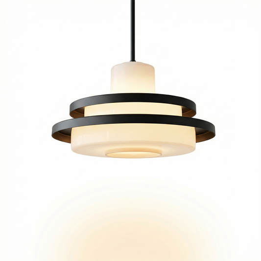 Suspension Industrielle Américaine en Verre pour Restaurants – Ambrozia - Lumière