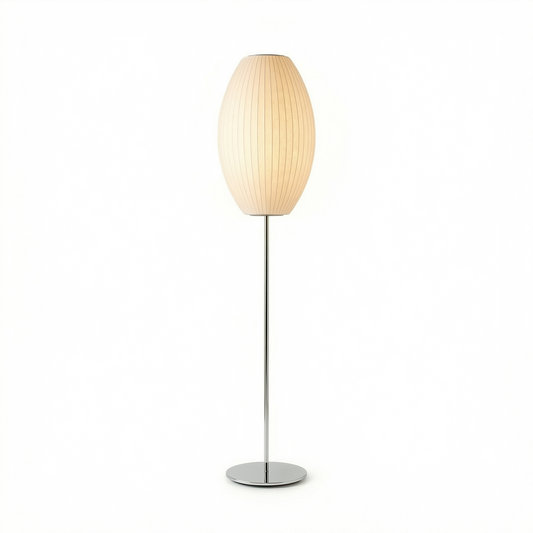 Lampe sur pied en soie moderne pour salon – Sericéa - Lumière