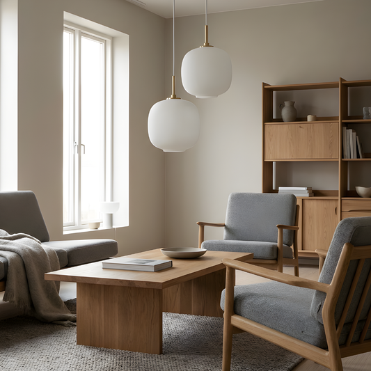 Minimalist white glass pendant light for kitchen – Solmara