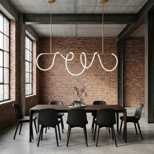 Chic Linear Pendant Light Adjustable Intensity – Moderno