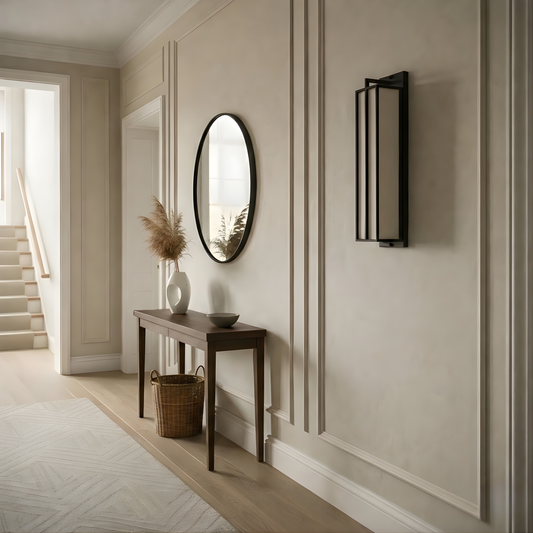 寝室用中華風アイアン＆リネンのウォールライト – Lumisan