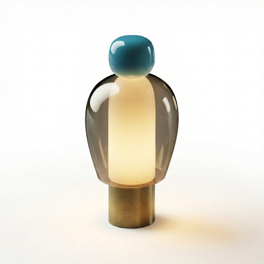 Lampe de bureau minimaliste en verre et aluminium – Artéline - Lumière