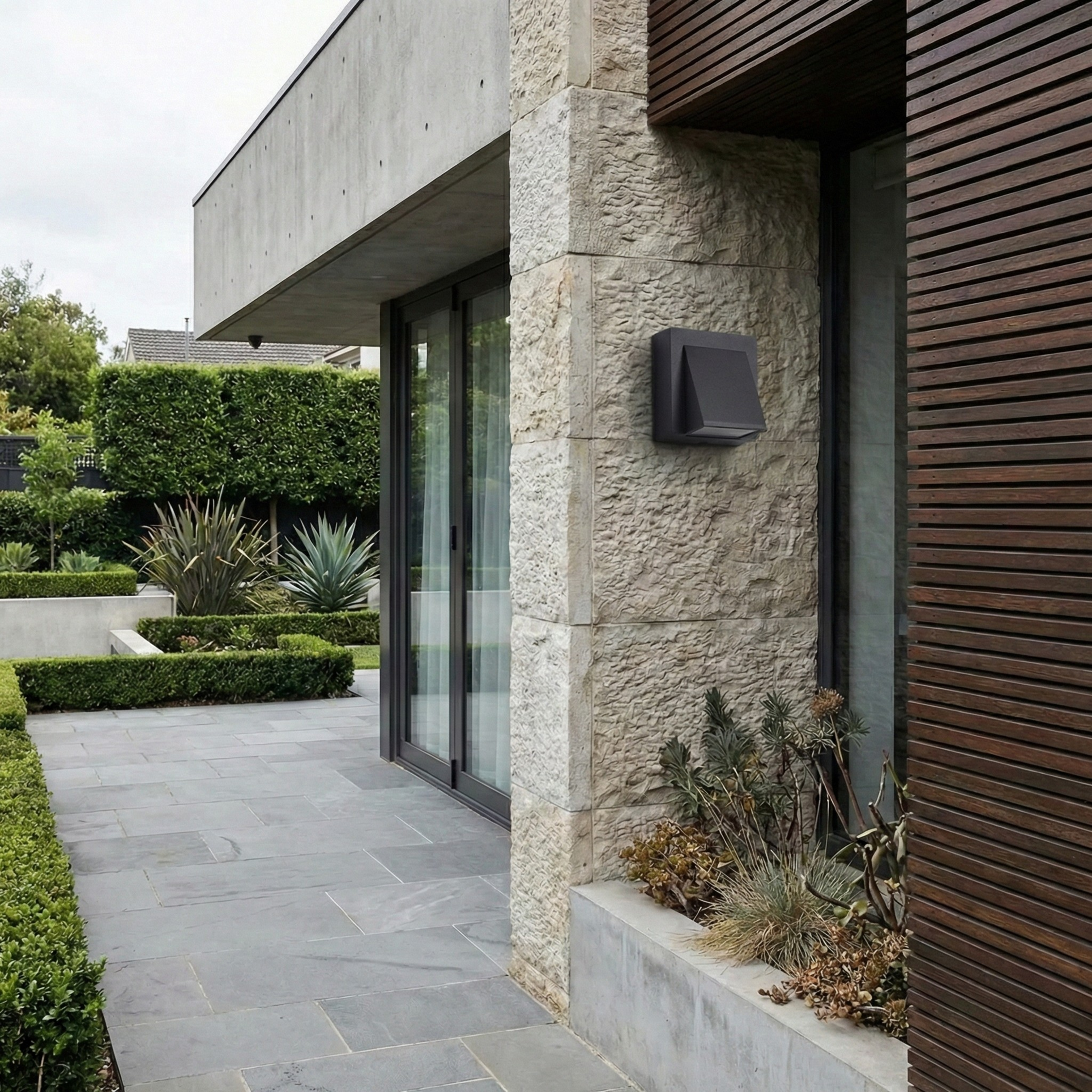 Applique murale extérieure Horizon design aluminium pour façade - vue 2