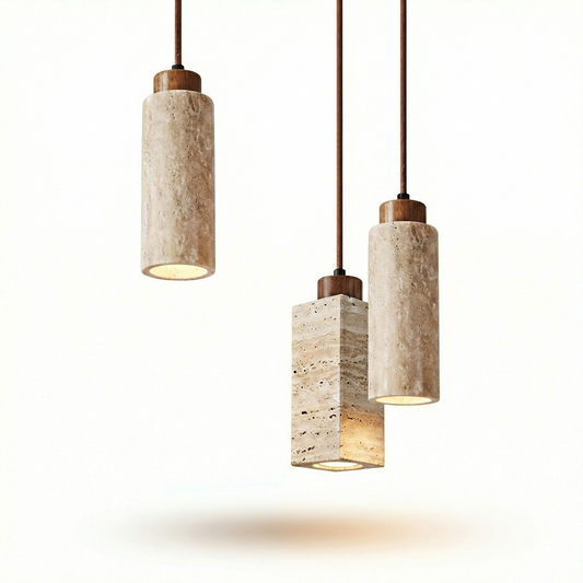 Suspension Moderne Abat-jour Naturel pour Intérieurs Chic – Lacti - Lumière