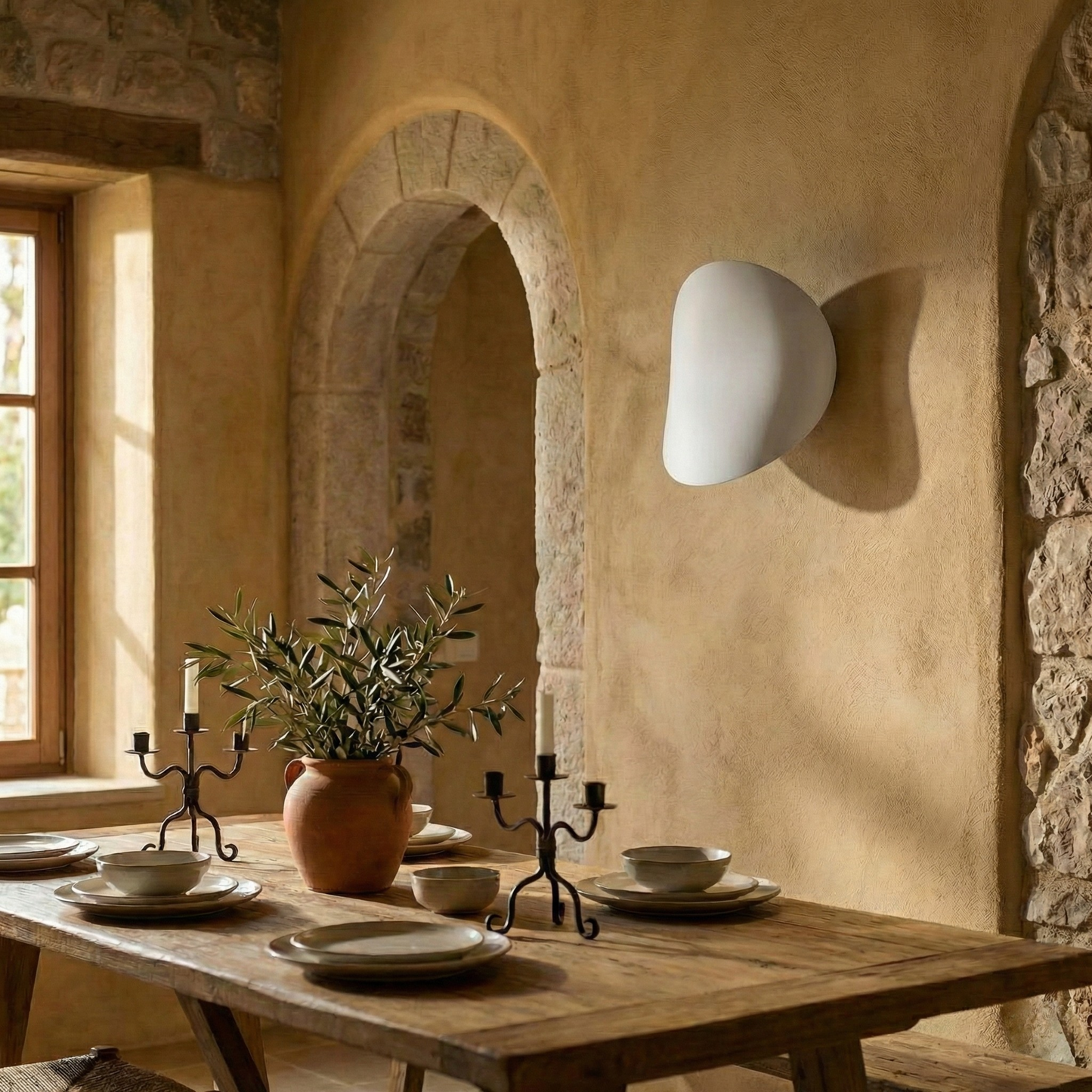 Applique murale moderne blanche salon – modèle Elaris