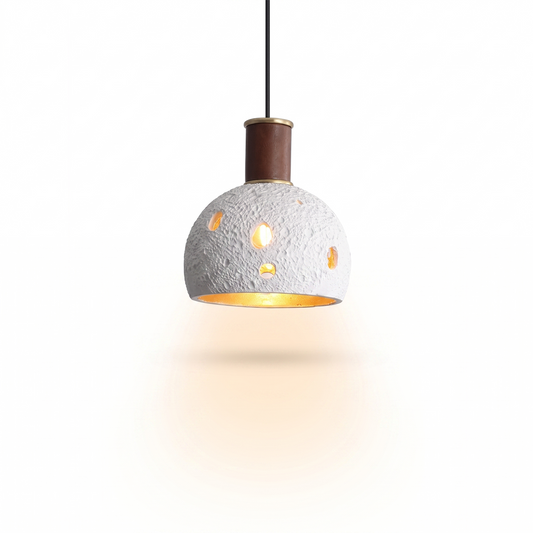 Sculptural Suspension Textured Finish Enveloping Light – Halo - Lumière