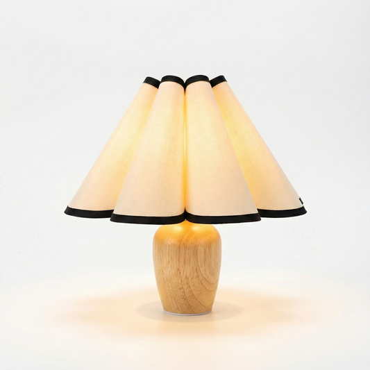 Lampe de Table en Bois avec Abat-jour – Armonieux - Lumière