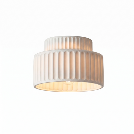 Plafonnier Minimaliste Crème pour Chambre – Crealuxa - Lumière