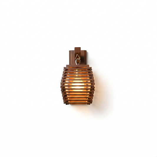 Applique murale en bambou et rotin Bamboise design naturel - vue 1 - Lumière