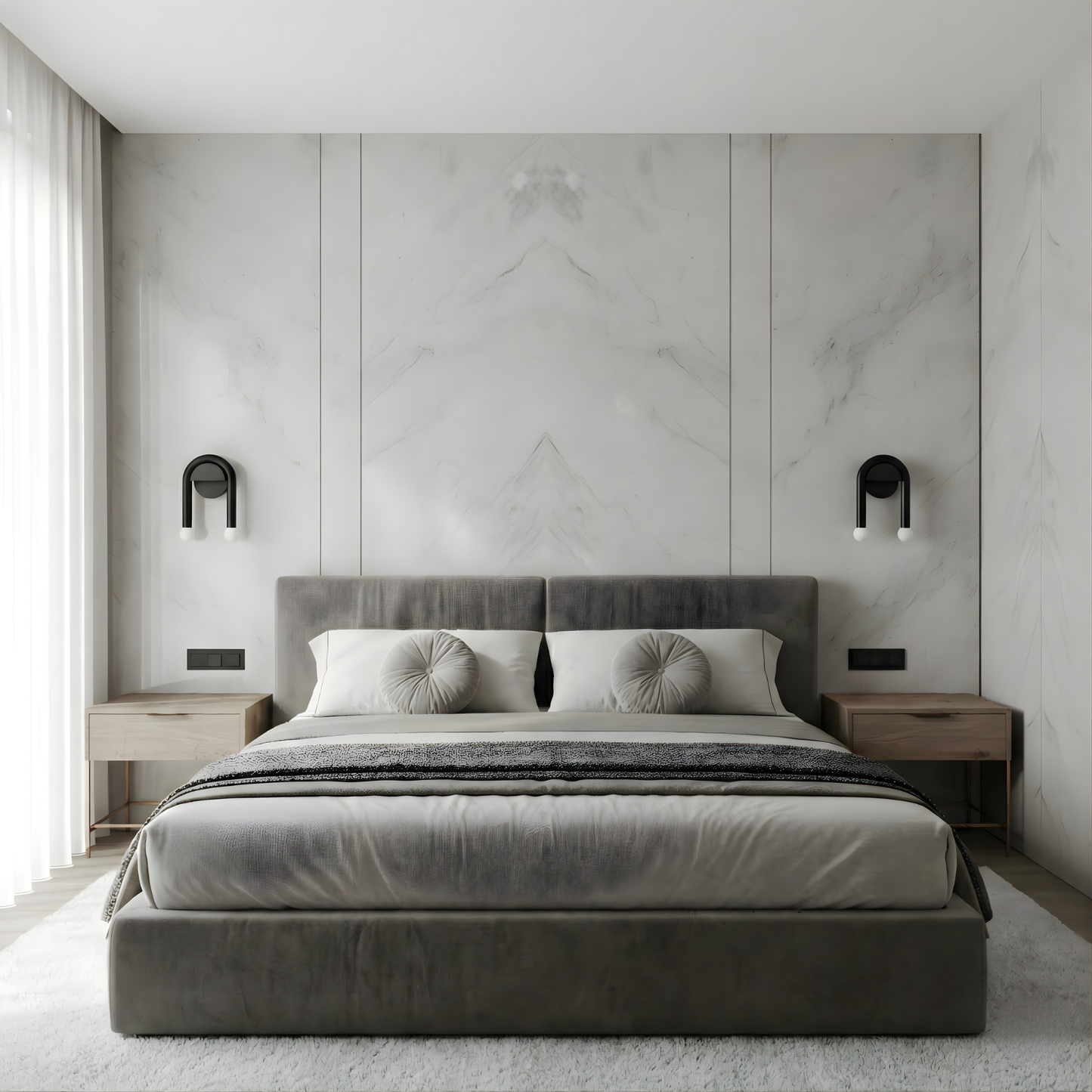 우아한 LED 벽등, 메탈 구조 – Luxeira