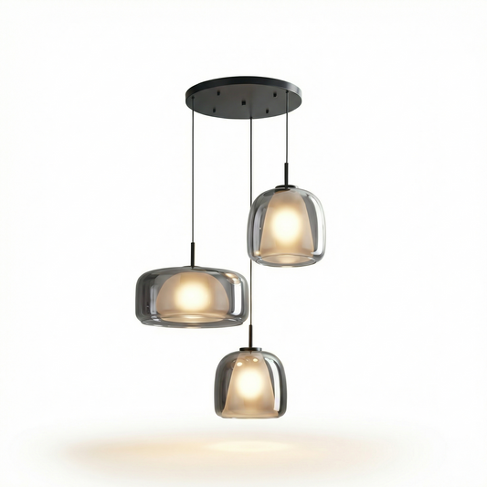 Suspension Grise Ambiance Contemporaine – Vetro - Lumière