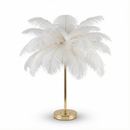 フェザー装飾 充電式デコレーションテーブルランプ – Spolverino