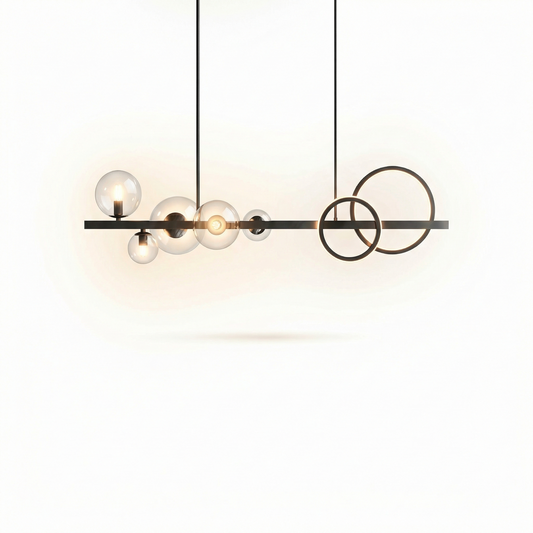 Suspension contemporaine en alliage pour salon – Halura - Lumière