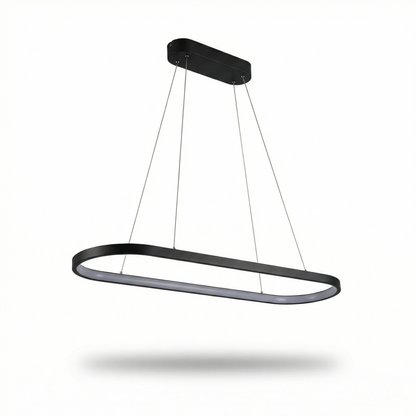 Suspension LED ovale Ondéa design contemporain éclairage uniforme - vue 1