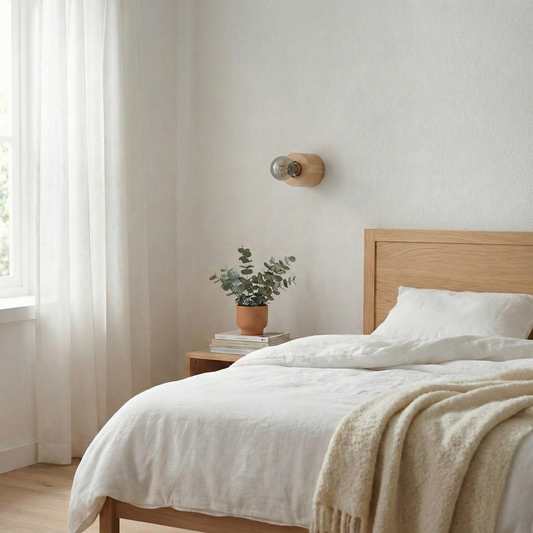 ミニマルなナチュラルウッドのウォールランプ – Arvenorモデル
