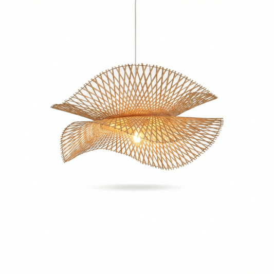 Suspension en bambou tressé style bohème – Savanara - Lumière