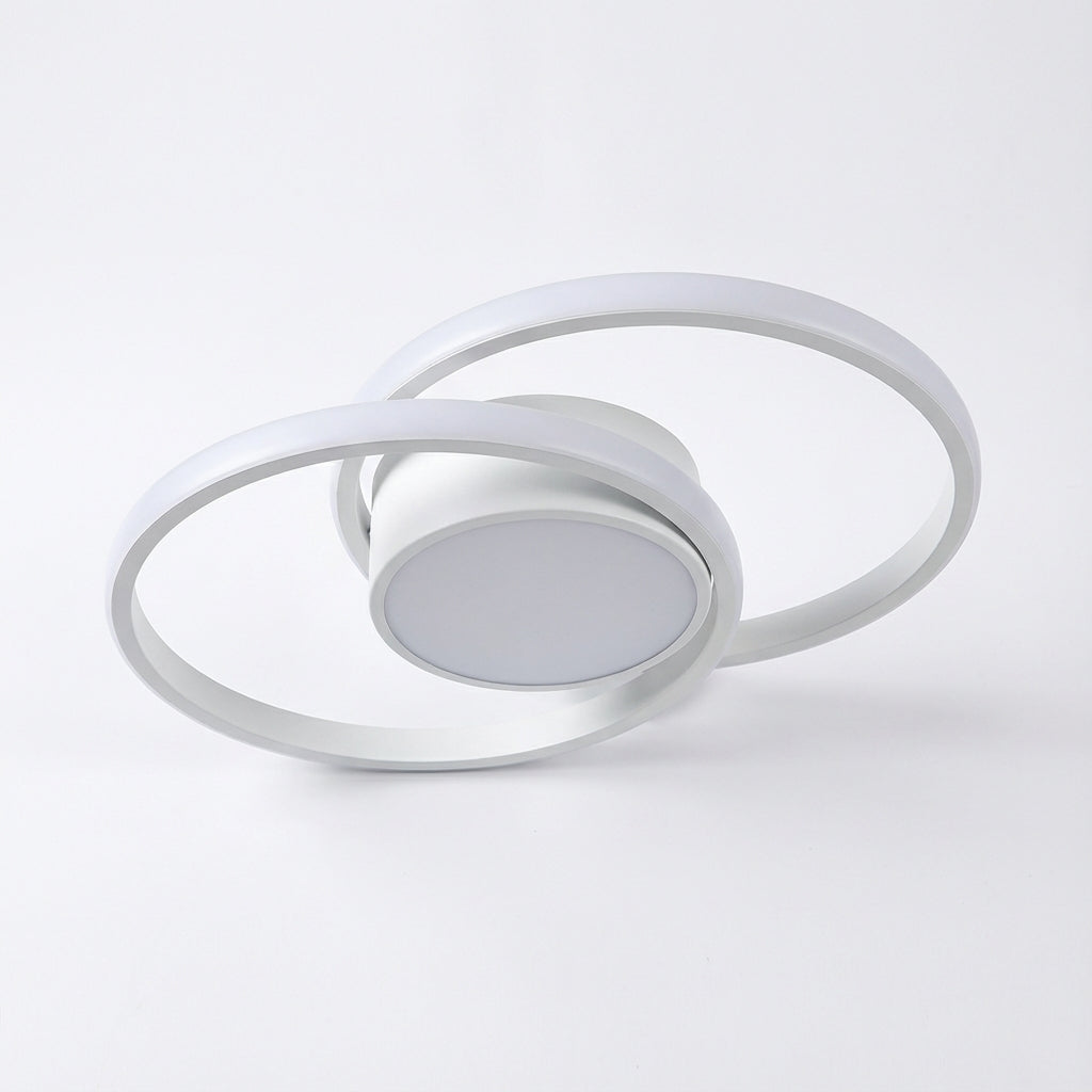 Modern LED ceiling light in white aluminum 6500K for bedroom – Caeluxi