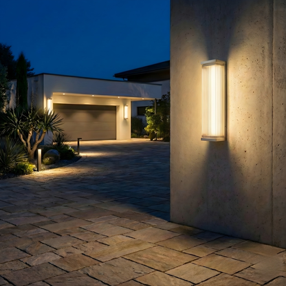 LED wall sconce contemporary matte black design Halosmia for outdoor lighting - view 3