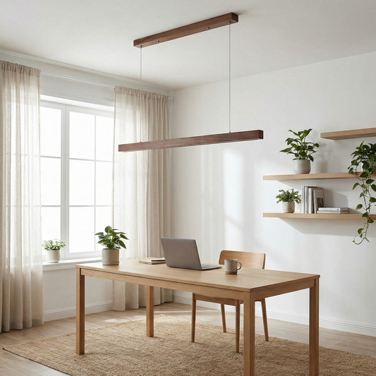 Suspensie LED Stil Nordic Lemn și Metal Elegant – Novae