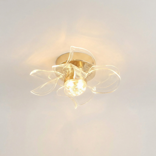 Plafonnier LED Doré Design Nordique Moderne – Aliova - Lumière