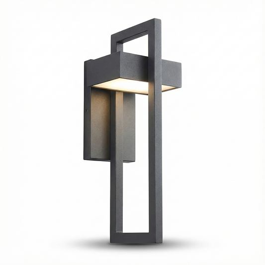 Applique Murale Extérieure Cadre Aluminium Noir - Mialis - Lumière