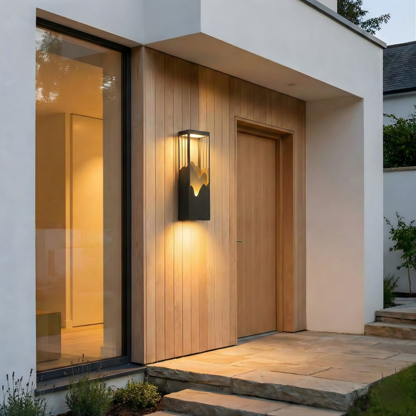 Moderna solarna LED zidna lampa za vrt – Noralys