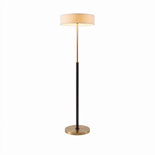 Lampe sur pied en verre et bois pour salon – Armonilleu - Lumière