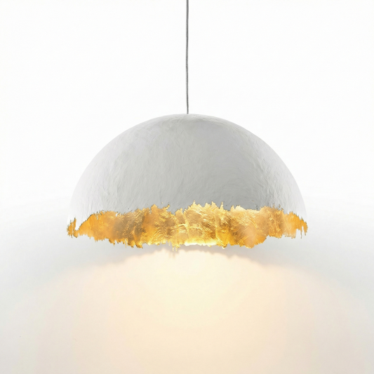 Suspension Art Déco Finition Chromée Design Audacieux – Lueur Écarlate - Lumière