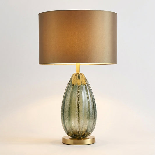 Bedside Lamp Glass Metal Vintage Design – Ulmos - Lumière
