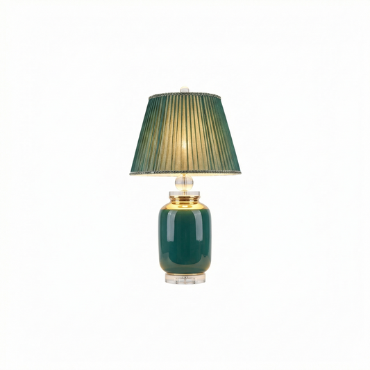 Lampe de Table Métallique Élégant Couleur Vert Émeraude – Emeraudia - Lumière