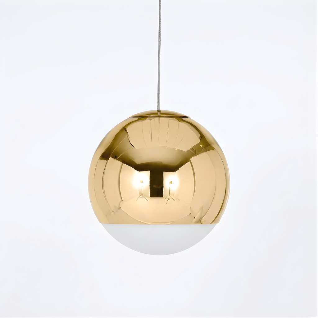 Minimalistické závěsné svítidlo z elektrolyticky pokoveného skla pro restaurace – Alvearelia