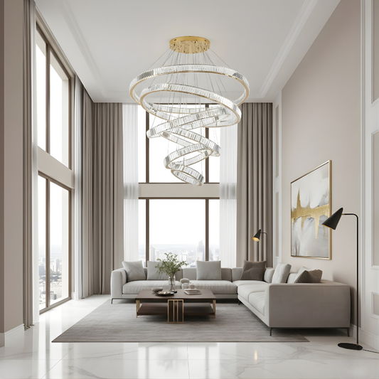 Modern crystal pendant light for dining room – Cristariony