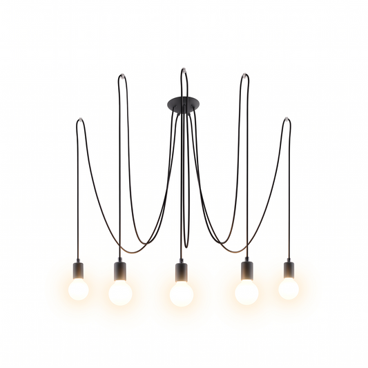 Minimalistisk edderkoppelysekrone – Aethron - Lumière