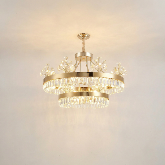 Plafonnier Intérieur Haut de Gamme Inspiration Cristalline – Rosée - Lumière