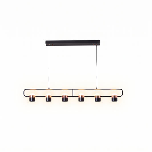 Suspension Métal Noir LED Design Moderne – Juriane - Lumière