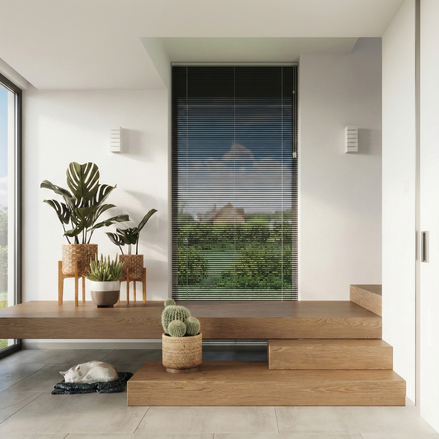 Modern white ceramic wall light – Elserra model