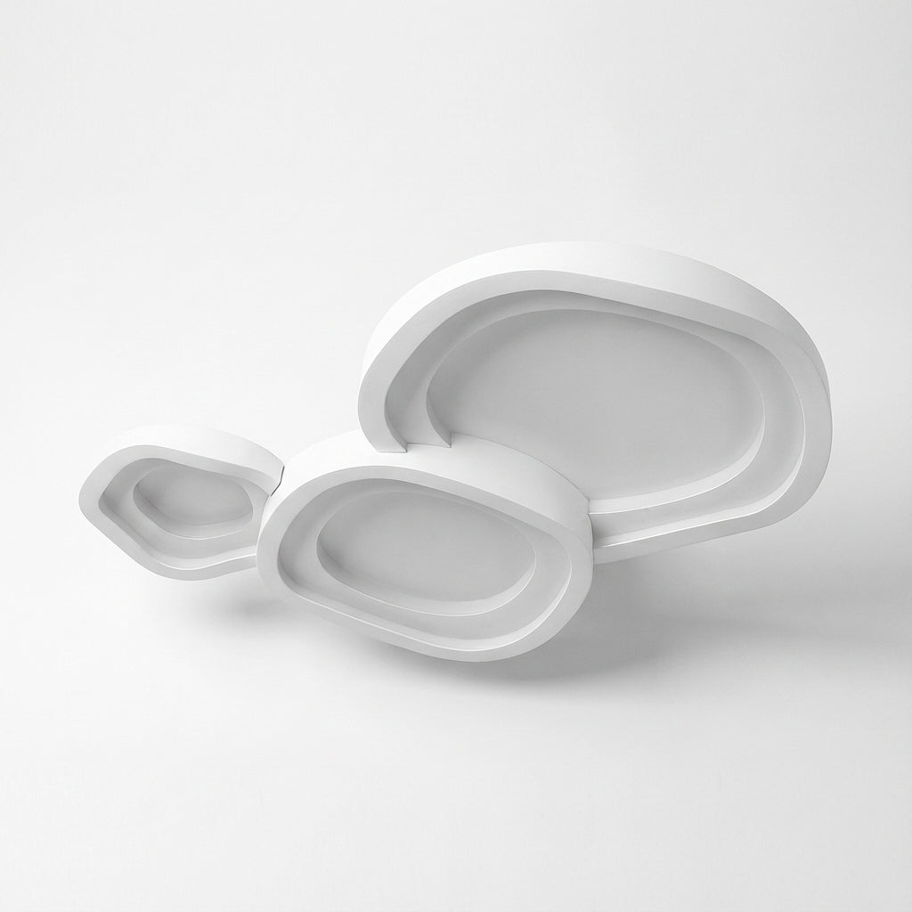 Plafonnier LED minimaliste blanc pour salon moderne – Arionde