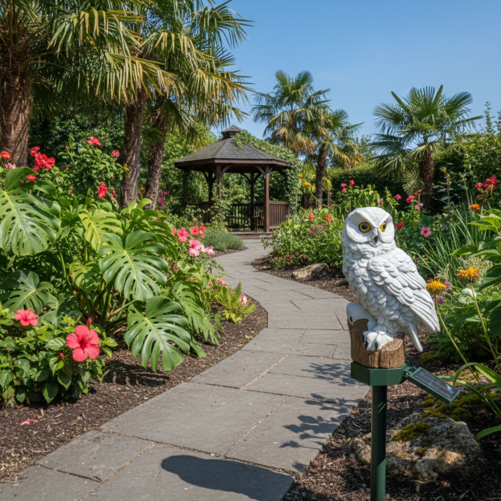 Lampe extérieur Owlenza vue ambiance | Luxarmonie