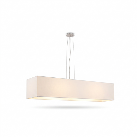 Minimalistische weiße rechteckige Deckenleuchte für das Wohnzimmer – Orvella - Lumière