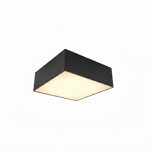 Plafonnier quadrado cinzento minimalista sala – Orphéane - Lumière
