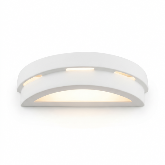 Modern white ceramic wall light – Asterion model - Lumière