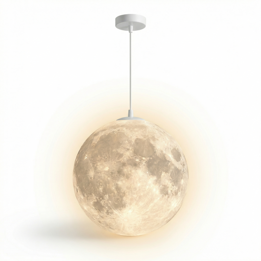 Suspension LED moderne en métal blanc – Moonéclat - Lumière